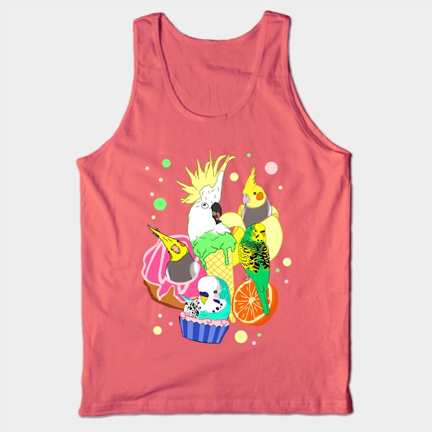 birb food pattern Tank Top by FandomizedRose